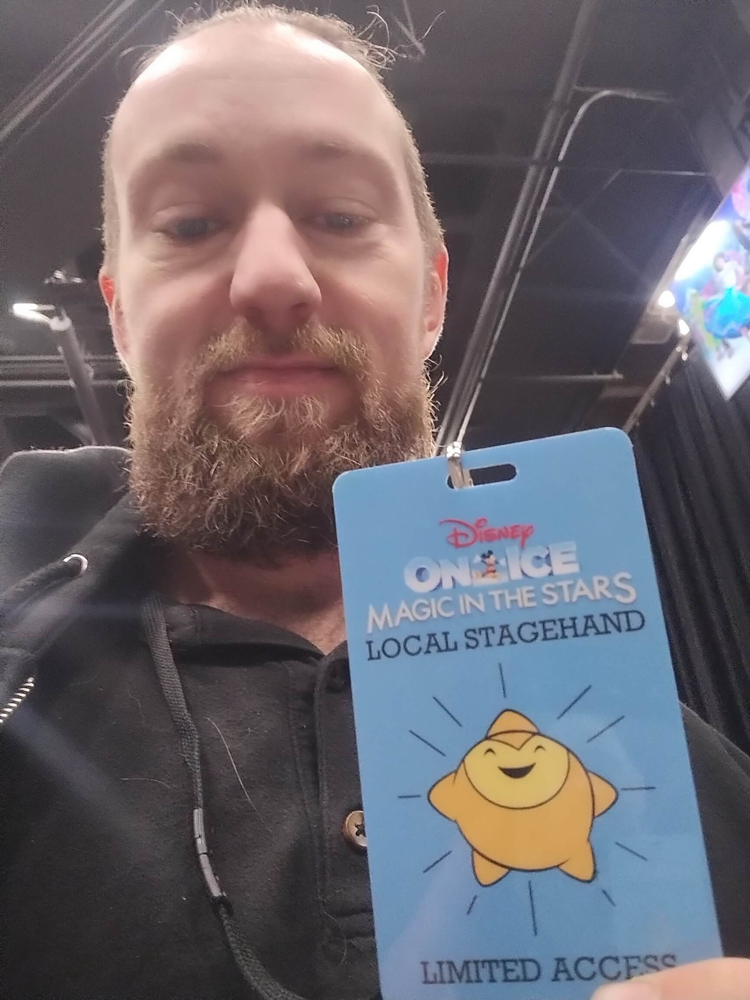 Local stagehand credentials for Disney On Ice: Magic in the Stars